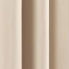 52 x 54 inch Solid Beige Cream Thermal Blackout Curtain Panels - Set of 2