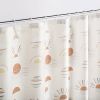 72-inch Cream White Orange Sunset Bohemian Pattern Shower Curtain