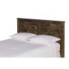 Queen size Farmhouse Style Headboard in Rustic Brown Wood Finish