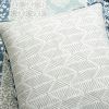 California King Lightweight 3 Piece Reversible Botanical Blue Damask Quilt Set