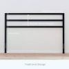 Full size Sturdy Modern Black Metal Headboard