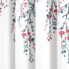 72-inch White Blue Coral Watercolor Floral Shower Curtain