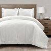 Full/Queen White Diamond Jacquard 3 PCS Comforter Set