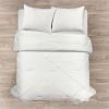 Full/Queen White Diamond Jacquard 3 PCS Comforter Set