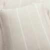 Full/Queen Beige Off-White Stripe Lightweight 3-Piece Comforter Set