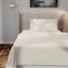 Twin Ivory Beige Off-White Cream 100-Percent Certified Organic Cotton Sheet Set