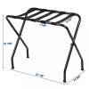 Sturdy Black Metal Foldable Luggage Rack