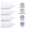 Set of 4 - King size Down Alternative Pillows - Machine Washable