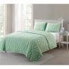 King Coastal Beach Starfish Seashell Seahorse Light Green Teal Quilt Set