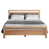 Queen Modern Farmhouse Solid Wood Platform Bed Frame with Headboard Footboard