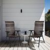 Outdoor Heavy Duty Dark Brown Rattan Folding Patio Chair