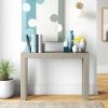 Solid Wood Modern Accent Console Table / Sofa Table in Beige Seashell Finish