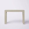 Solid Wood Modern Accent Console Table / Sofa Table in Beige Seashell Finish