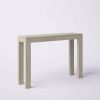 Solid Wood Modern Accent Console Table / Sofa Table in Beige Seashell Finish