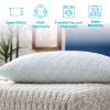 Set of 2 - Shredded Memory Foam Bed Pillows with 2 Pillowcases - Standard size