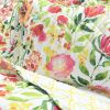 Full/Queen Lightweight Polyester Scalloped Edges Floral Quilt Set