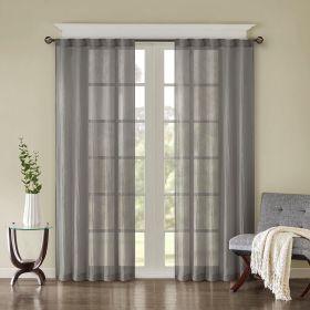 Solid Crushed Curtain Panel Pair(2 Pcs Window Panels) (Color: as Pic)