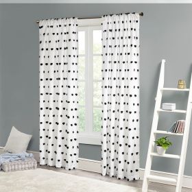 Pom Pom Embellished Curtain Panel(Only 1 Pc Panel) (Color: as Pic)