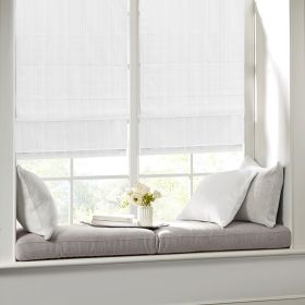 Basketweave Room Darkening Cordless Roman Shade (Color: as Pic)