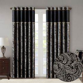 Jacquard Curtain Panel Pair(2 Pcs Window Panels) (Color: as Pic)